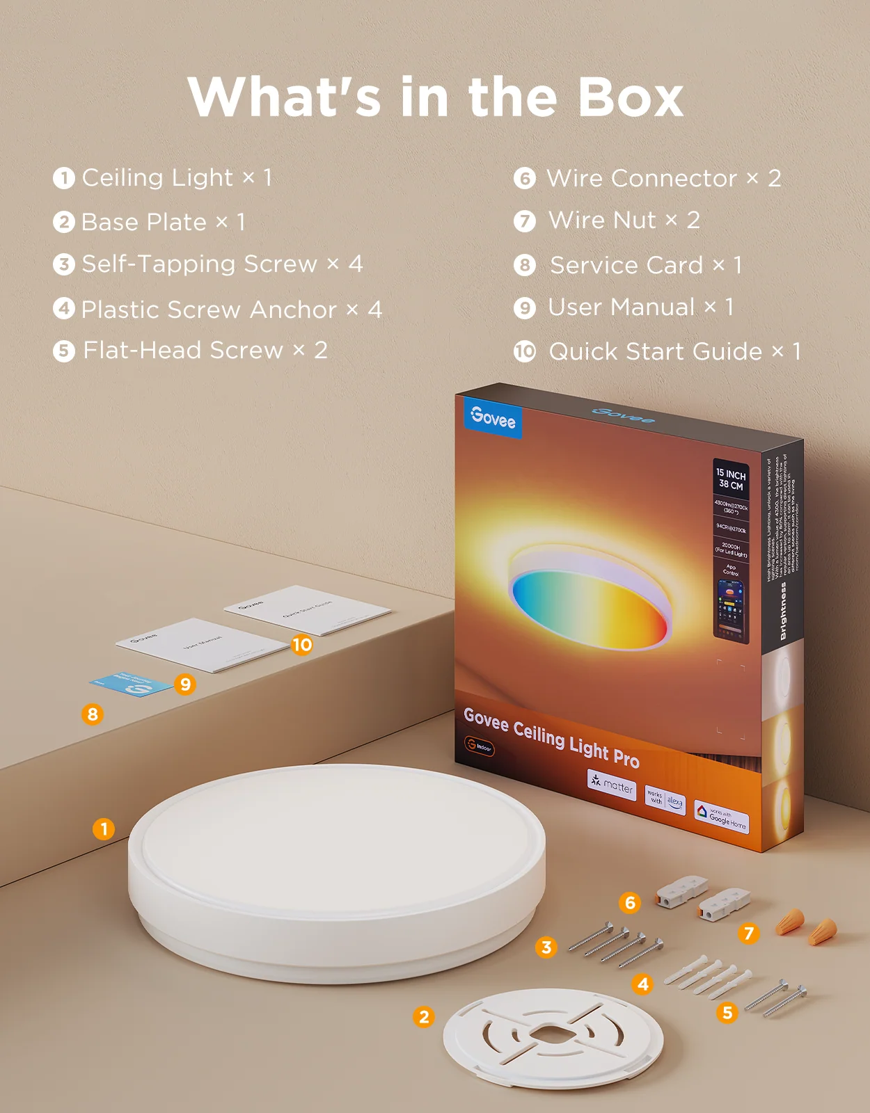 Govee 15-Inch RGBICWW Smart Ceiling Light Pro - Image 10