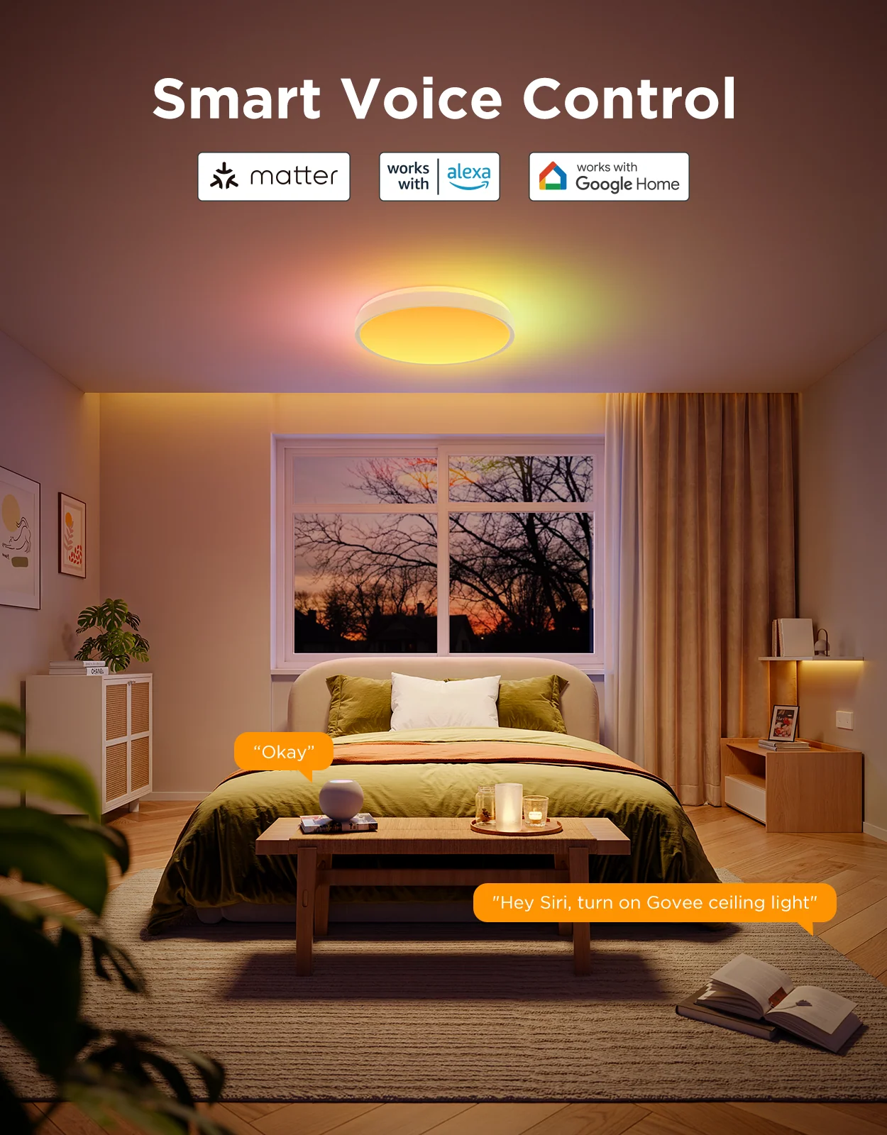 Refurbished Govee 15-Inch RGBICWW Smart Ceiling Light Pro - Image 7