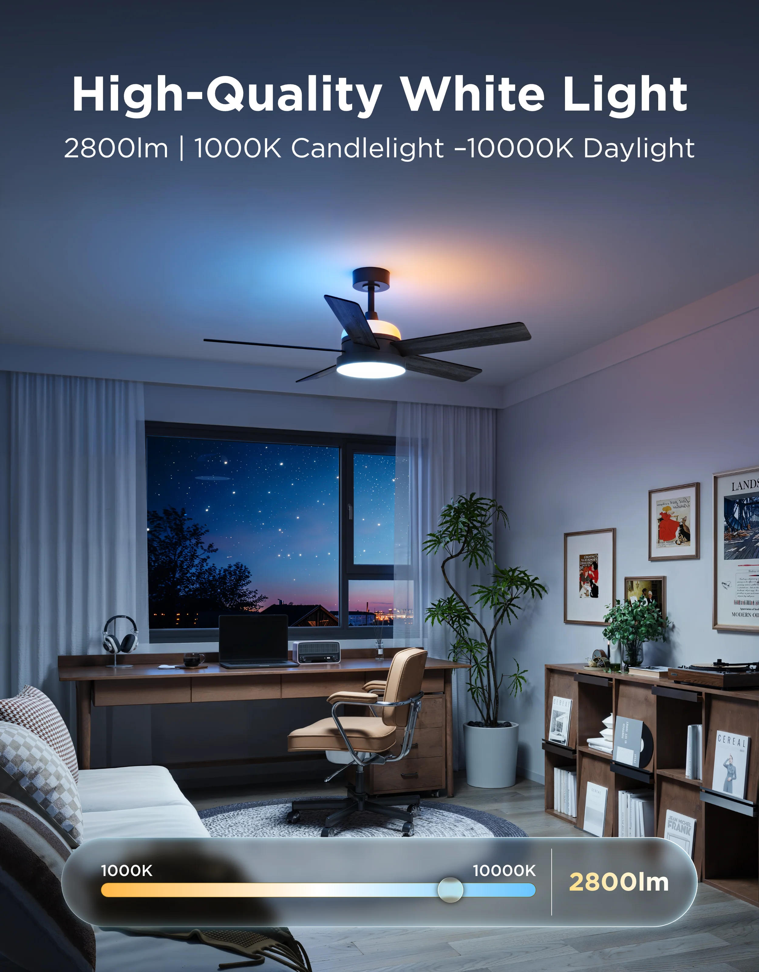 Govee 52 Inch Ceiling Fan with Lights - Image 3