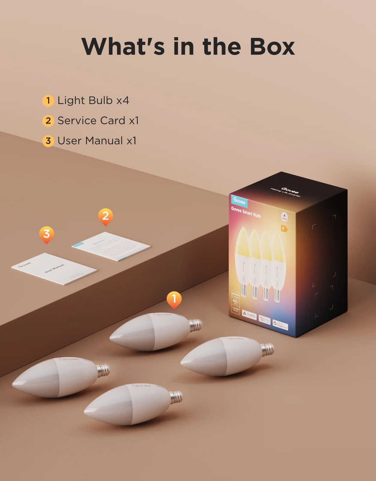 Refurbished Govee E12 Smart Candle Light Bulbs - Image 9