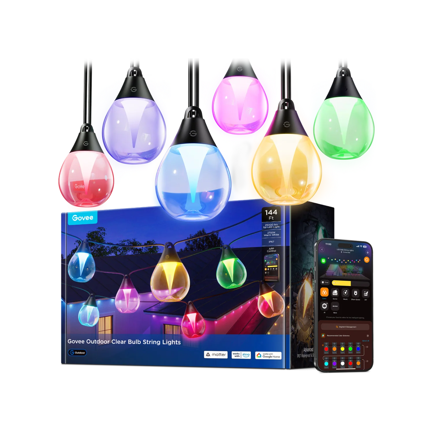 Govee Outdoor Clear Bulb String Lights - Image 19