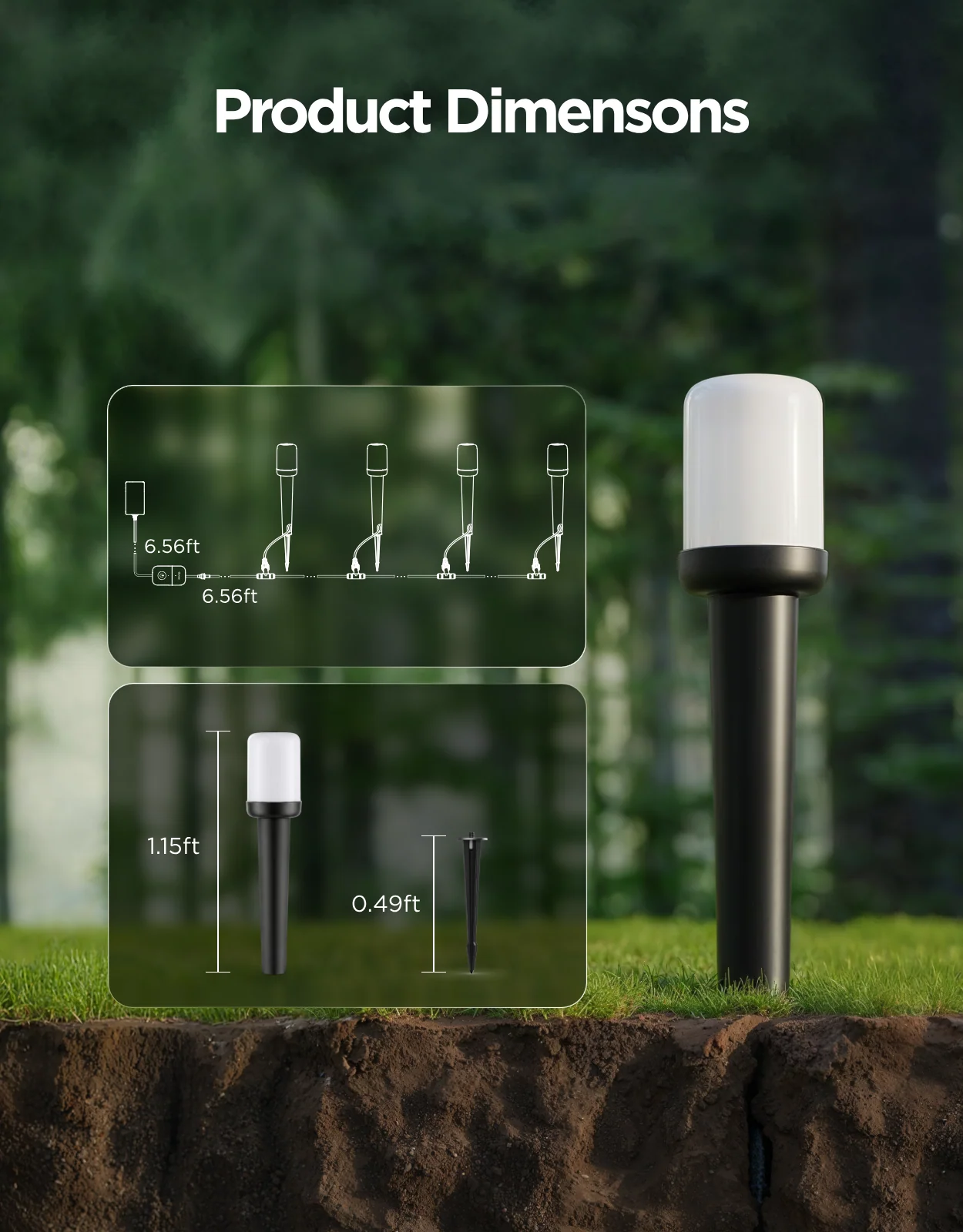 Govee Outdoor Cylinder Pathway Lights - Image 17