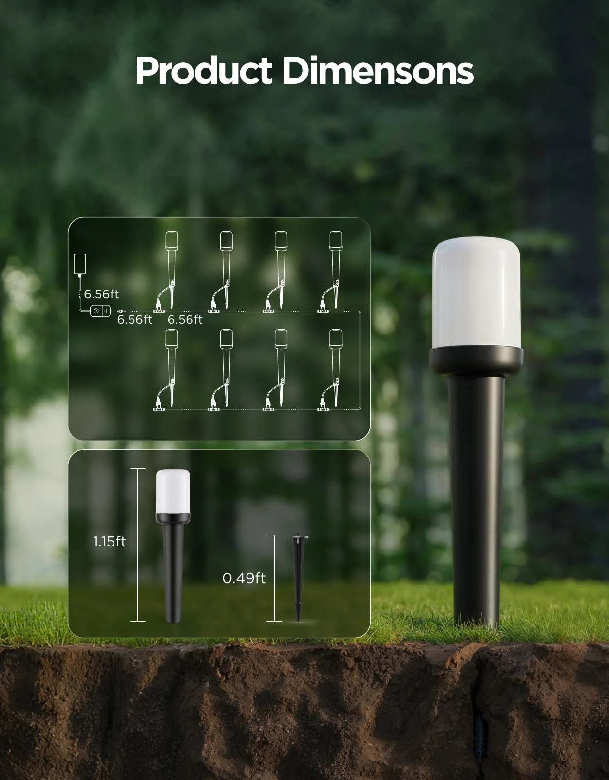 Govee Outdoor Cylinder Pathway Lights - Image 8