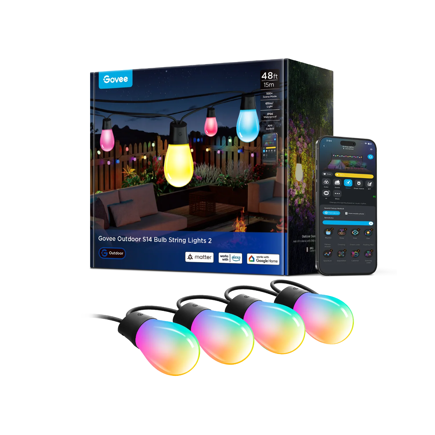 Govee Smart Outdoor S14 Bulb String Lights 2 - Image 19