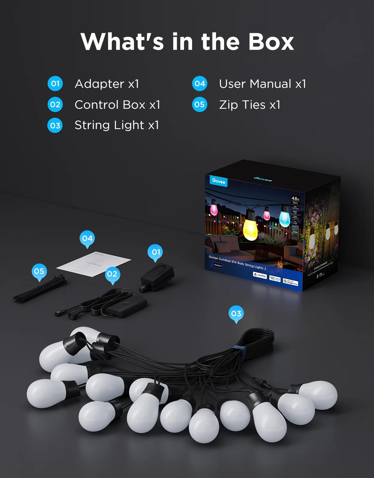 Govee Smart Outdoor S14 Bulb String Lights 2 - Image 27