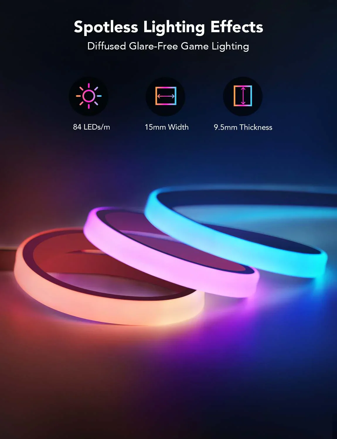 Govee RGBIC LED Neon Rope Lights for Desks - Image 3