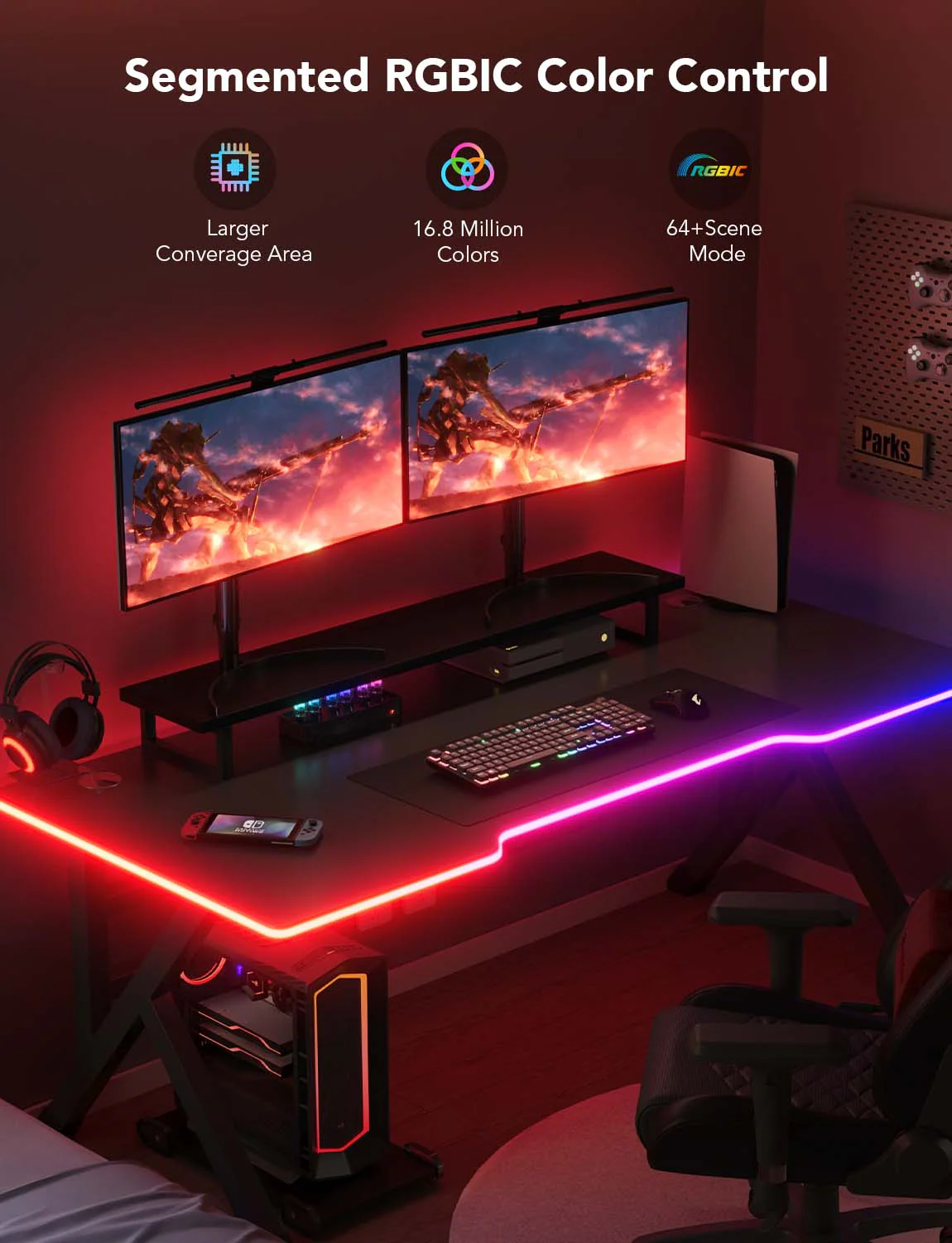 Govee RGBIC LED Neon Rope Lights for Desks - Image 5