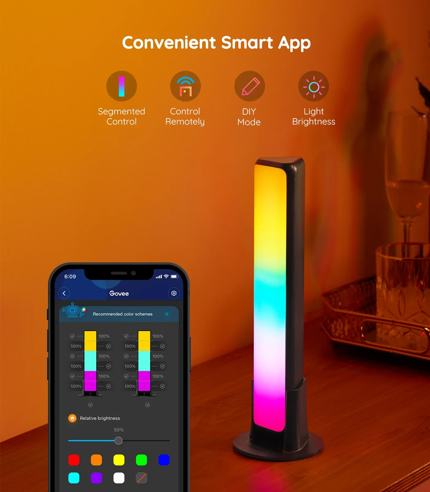 Govee RGBICWW WiFi + Bluetooth Flow Plus Light Bars - Image 4
