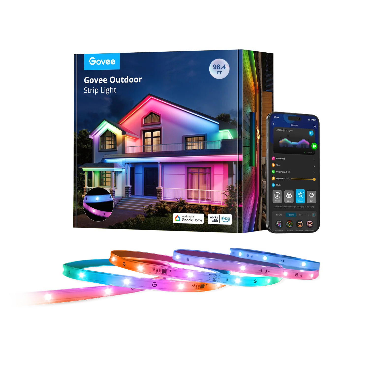 Govee Wi-Fi RGBIC Outdoor Strip Lights - Image 6