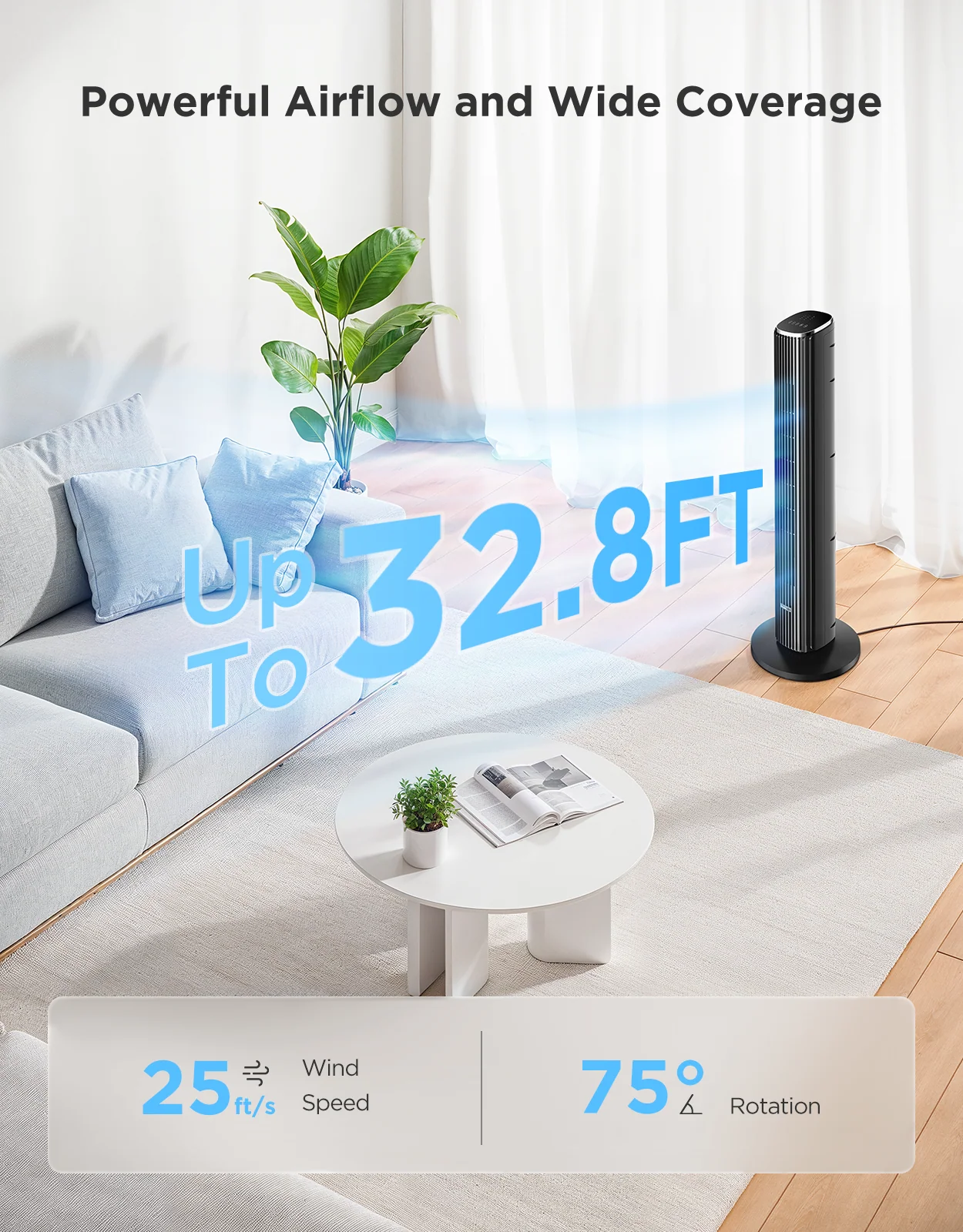 GoveeLife 36'' Smart Tower Fan 2 - Image 4