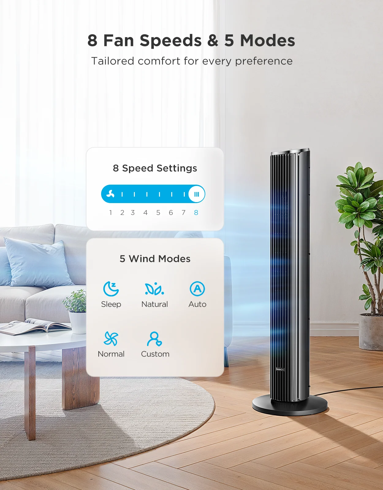 GoveeLife 36'' Smart Tower Fan 2 - Image 6