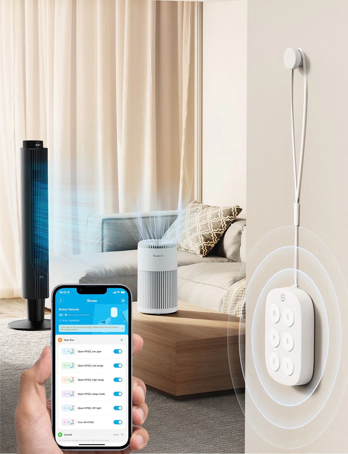 GoveeLife Wireless Mini Smart 6 Button Sensor, Group Control Devices - Image 4