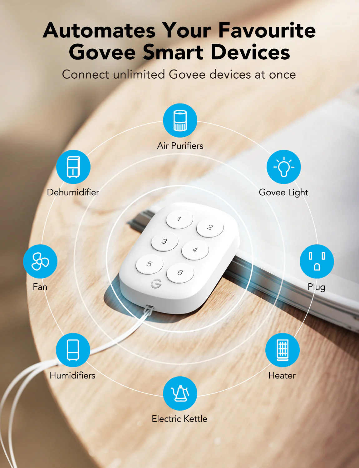 GoveeLife Wireless Mini Smart 6 Button Sensor, Group Control Devices - Image 8