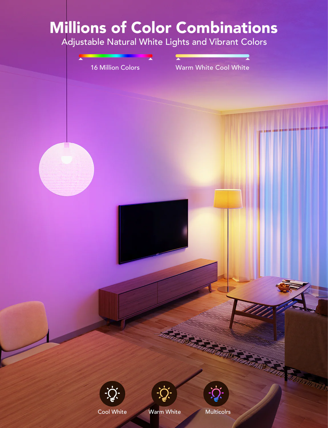 Govee Smart RGBWW Light Bulbs 1200 Lumens - Image 5