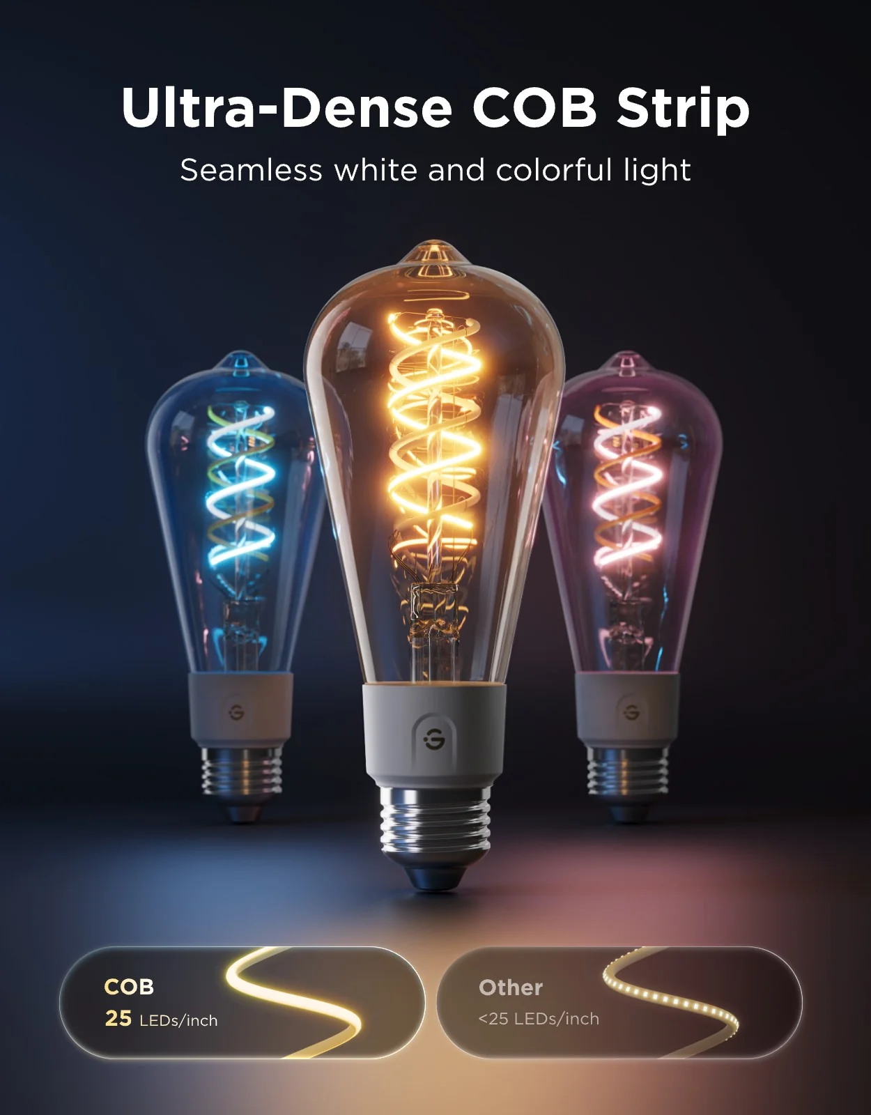 Govee E26 Smart Edison Light Bulb ST19 500lm - Image 12