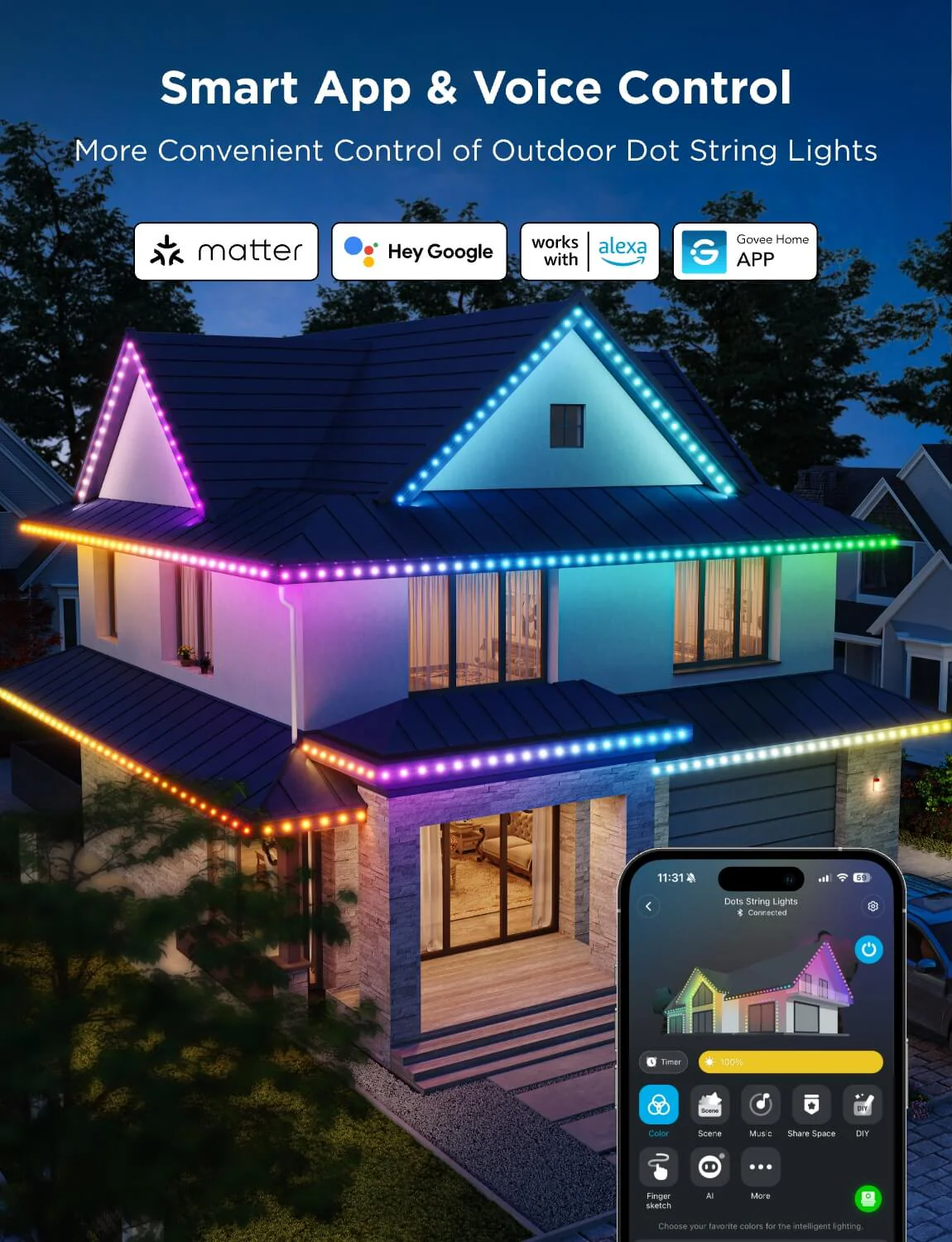 Govee Outdoor Dot String Lights - Image 8