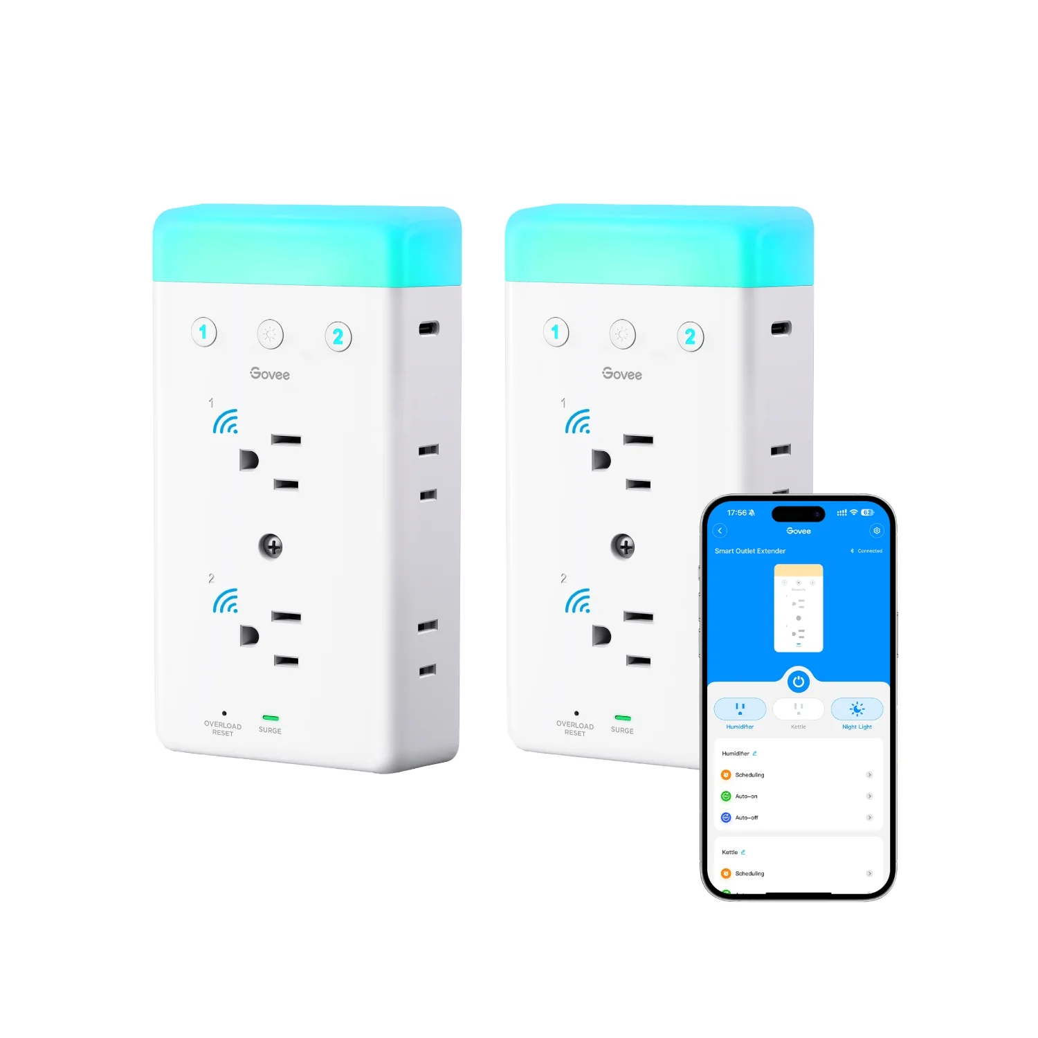 Govee Smart Plug Outlet Extender With Night Light - Image 12