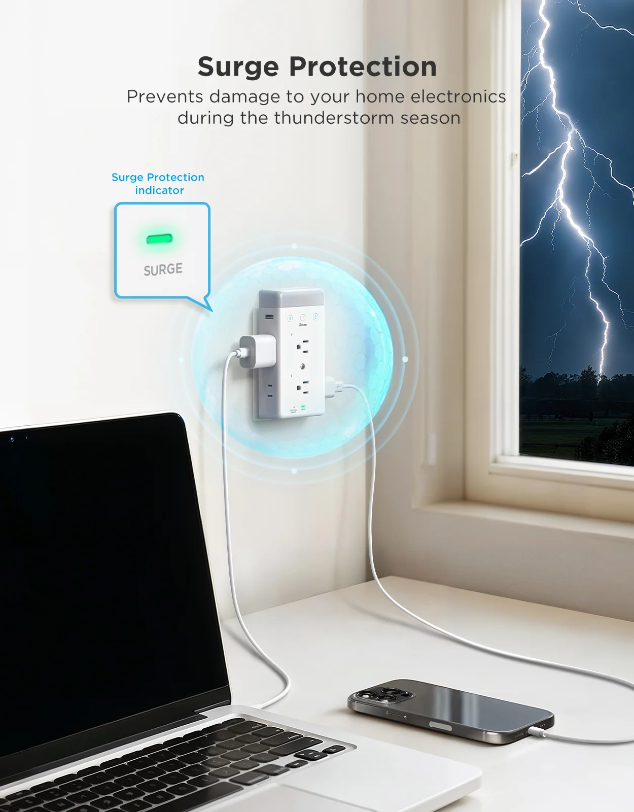 Govee Smart Plug Outlet Extender With Night Light - Image 20