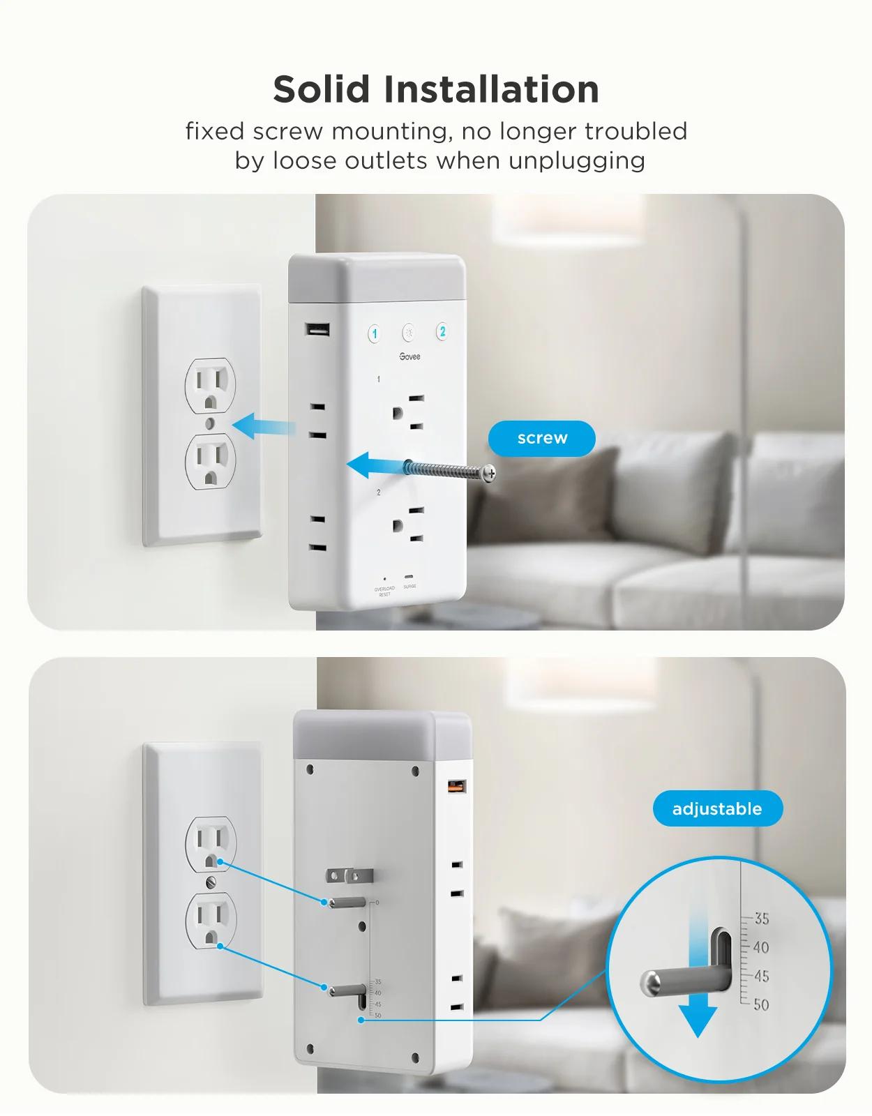 Govee Smart Plug Outlet Extender With Night Light - Image 5