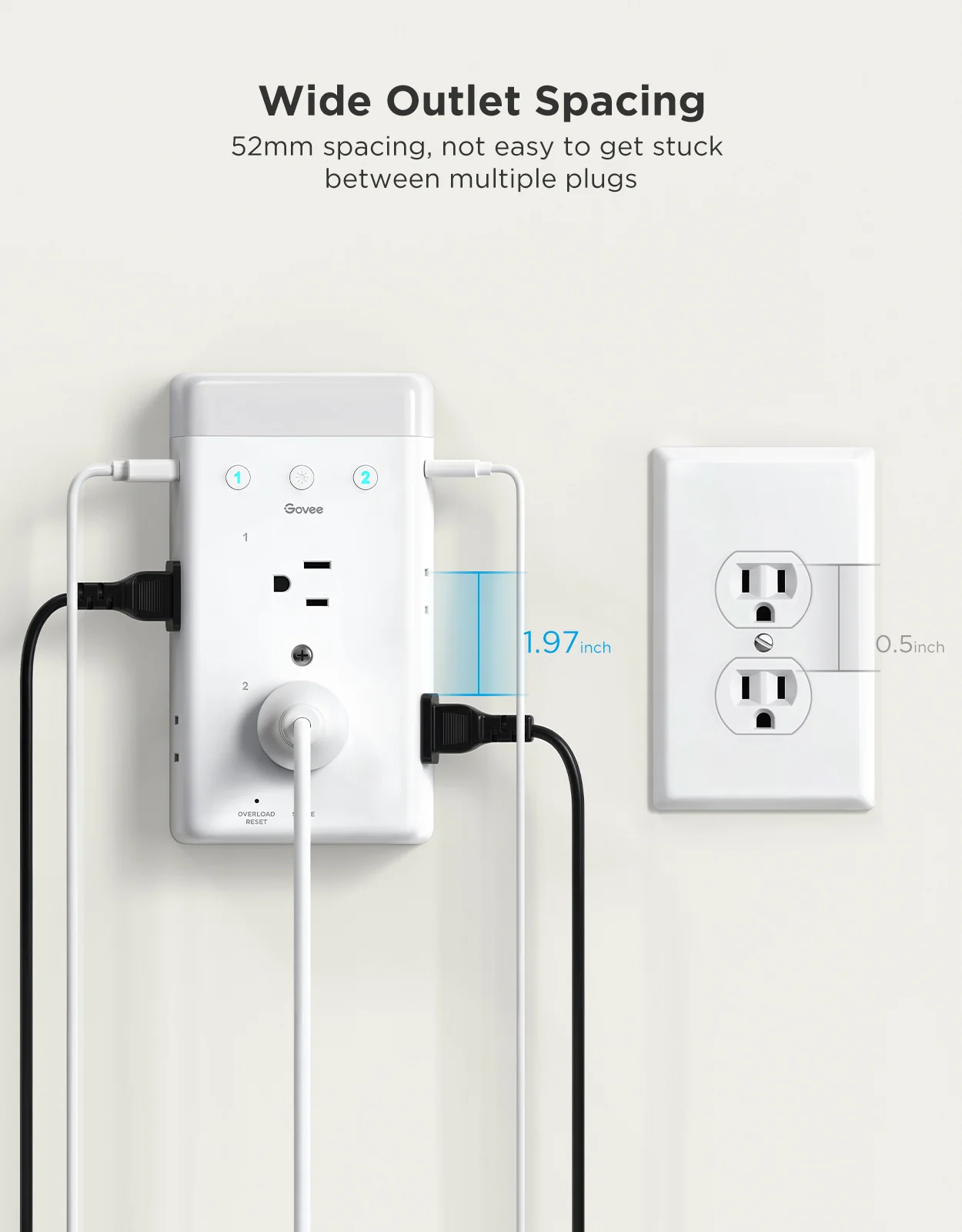 Govee Smart Plug Outlet Extender With Night Light - Image 8
