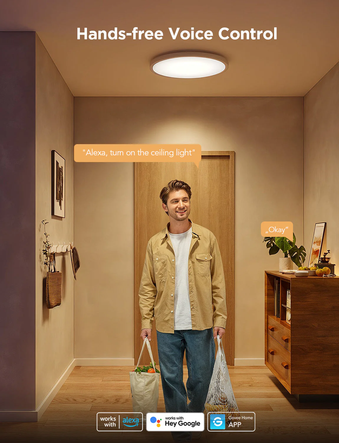 Refurbished Govee 12-Inch RGBWW + RGBIC Smart Ceiling Light - Image 17