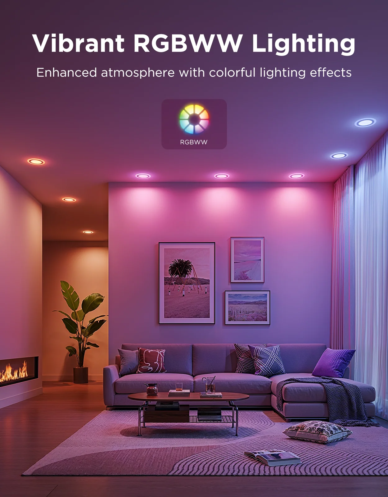 Refurbished Govee 4/6 Inch Smart Recessed Lights Pro with Night Light - Image 5
