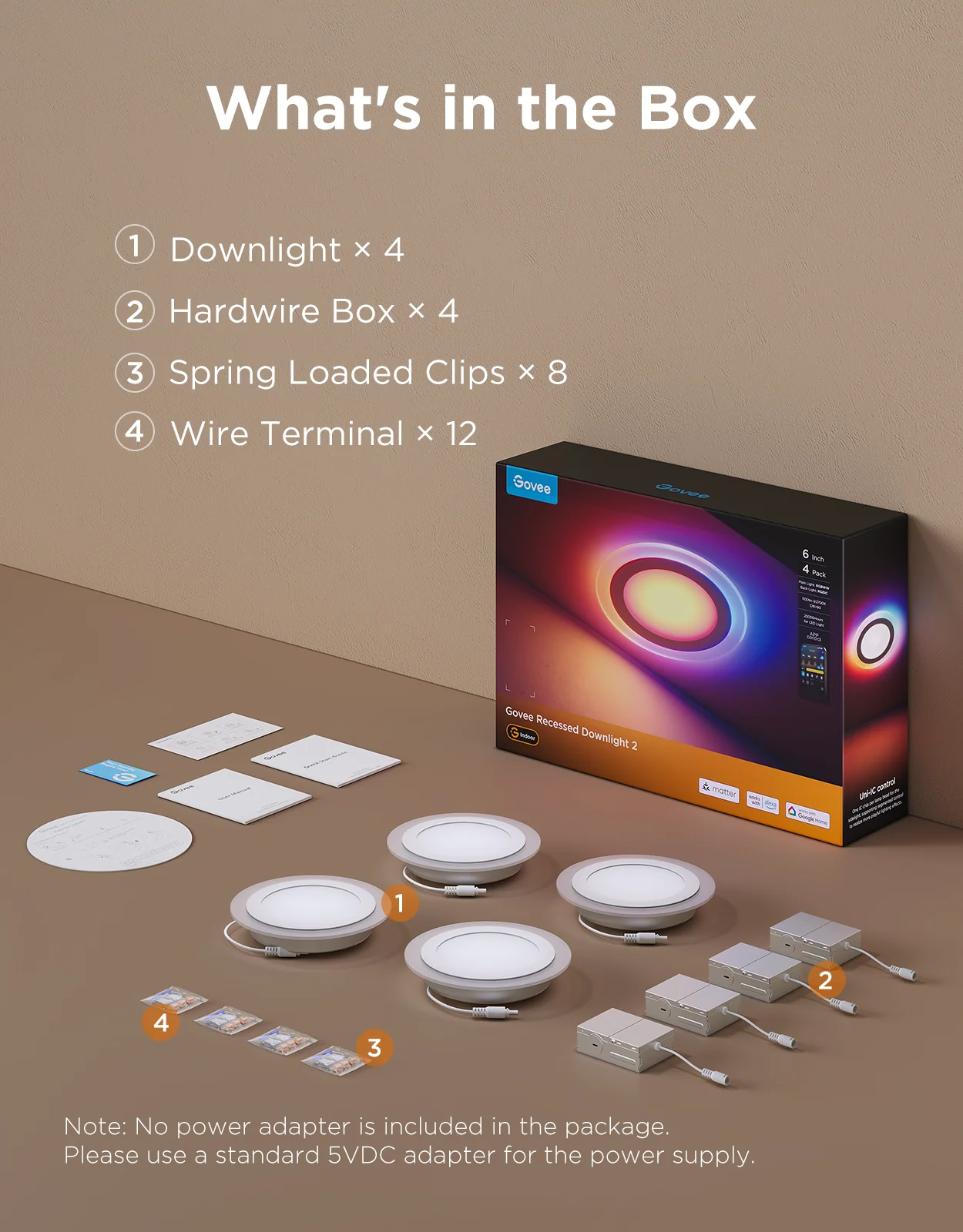 Refurbished Govee 4/6 Inch Smart Recessed Lights Pro with Night Light - Image 7