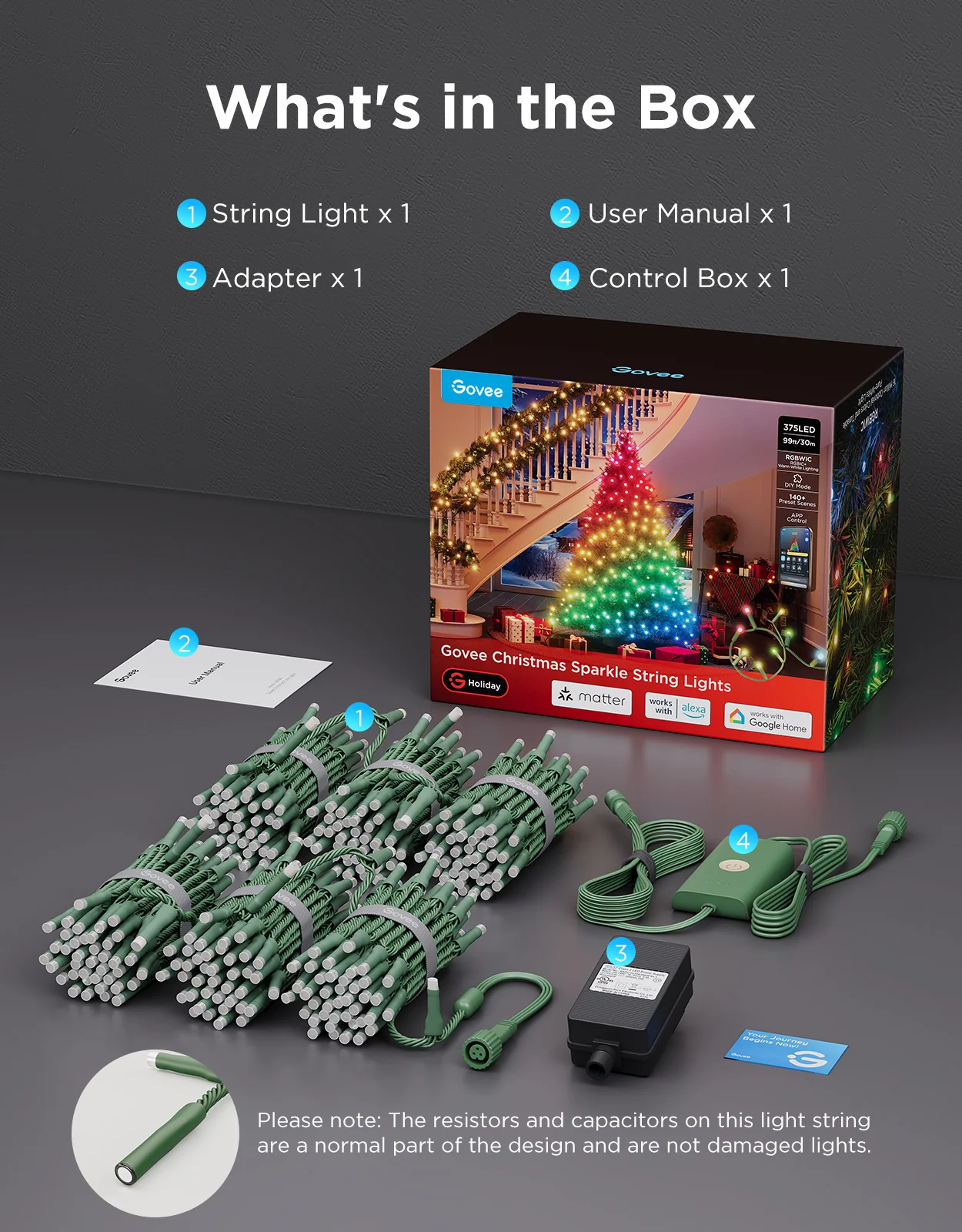 Refurbished Govee Christmas Sparkle String Lights - Image 12
