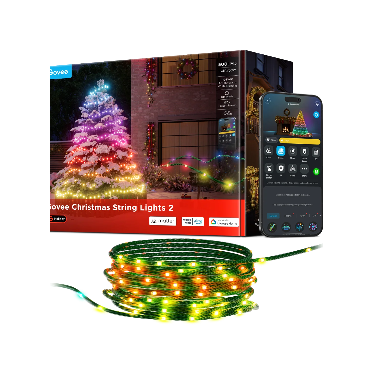 Refurbished Govee Christmas String Lights 2 - Image 2
