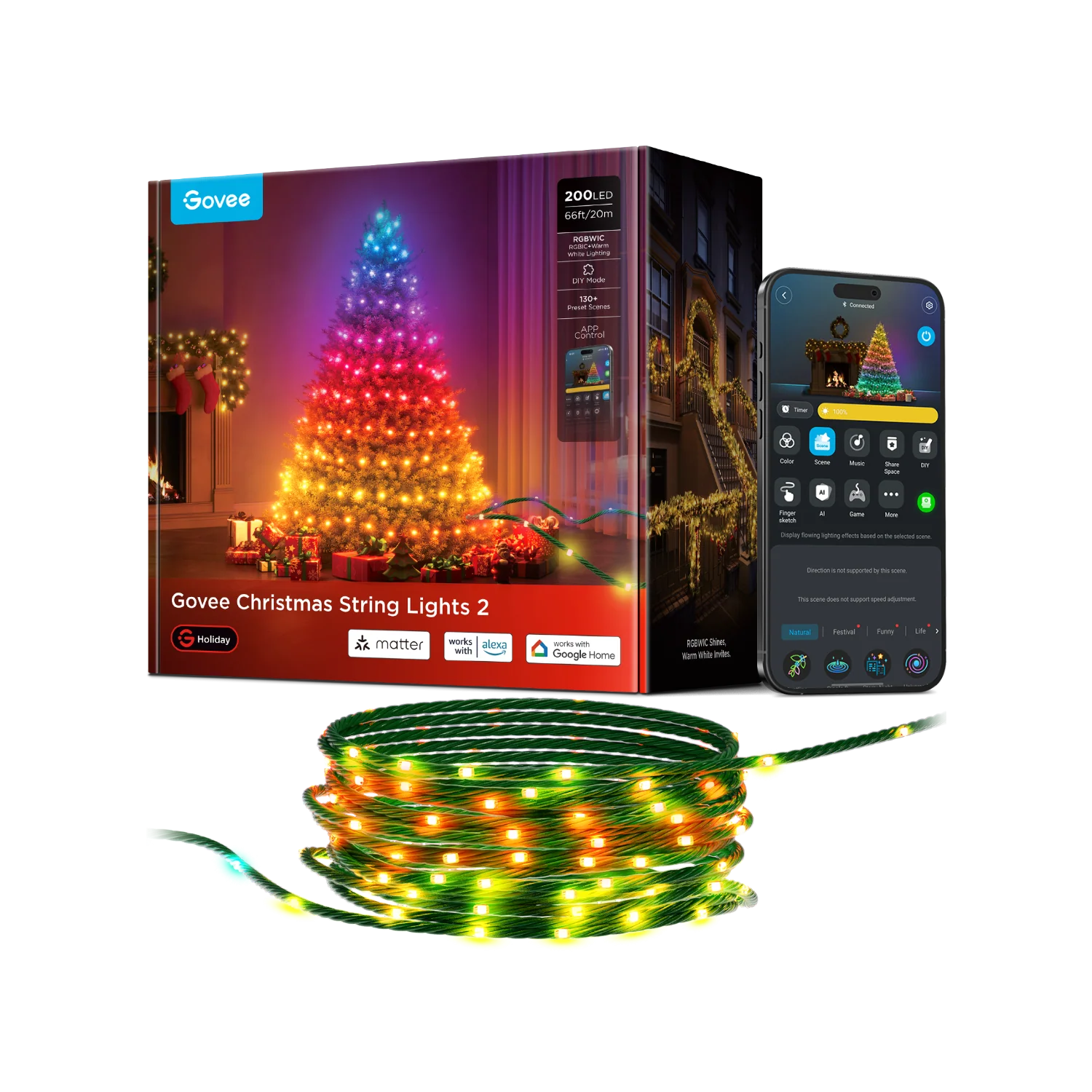 Refurbished Govee Christmas String Lights 2 - Image 3