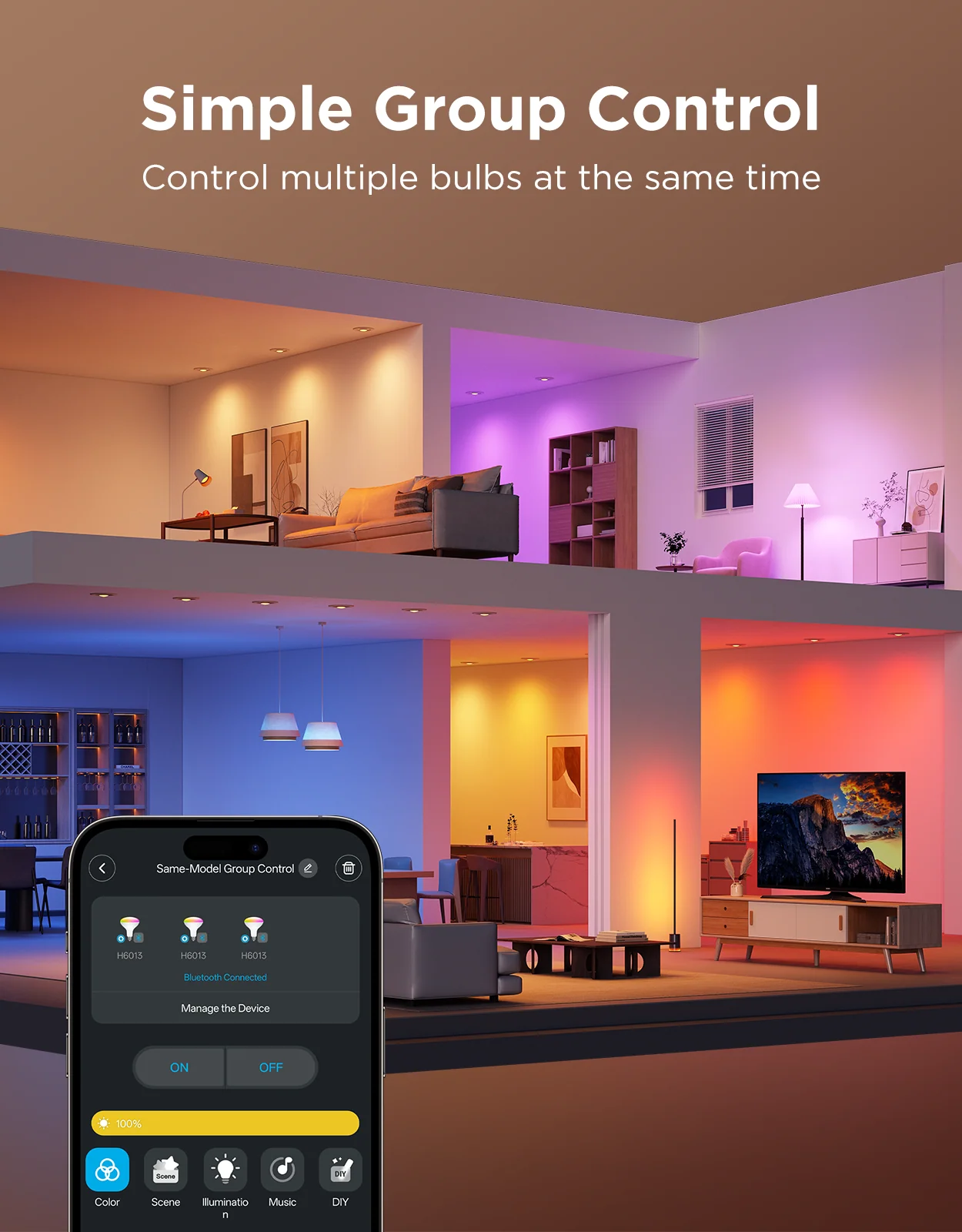 Govee E26 Smart LED Colored Light Bulbs - Image 6
