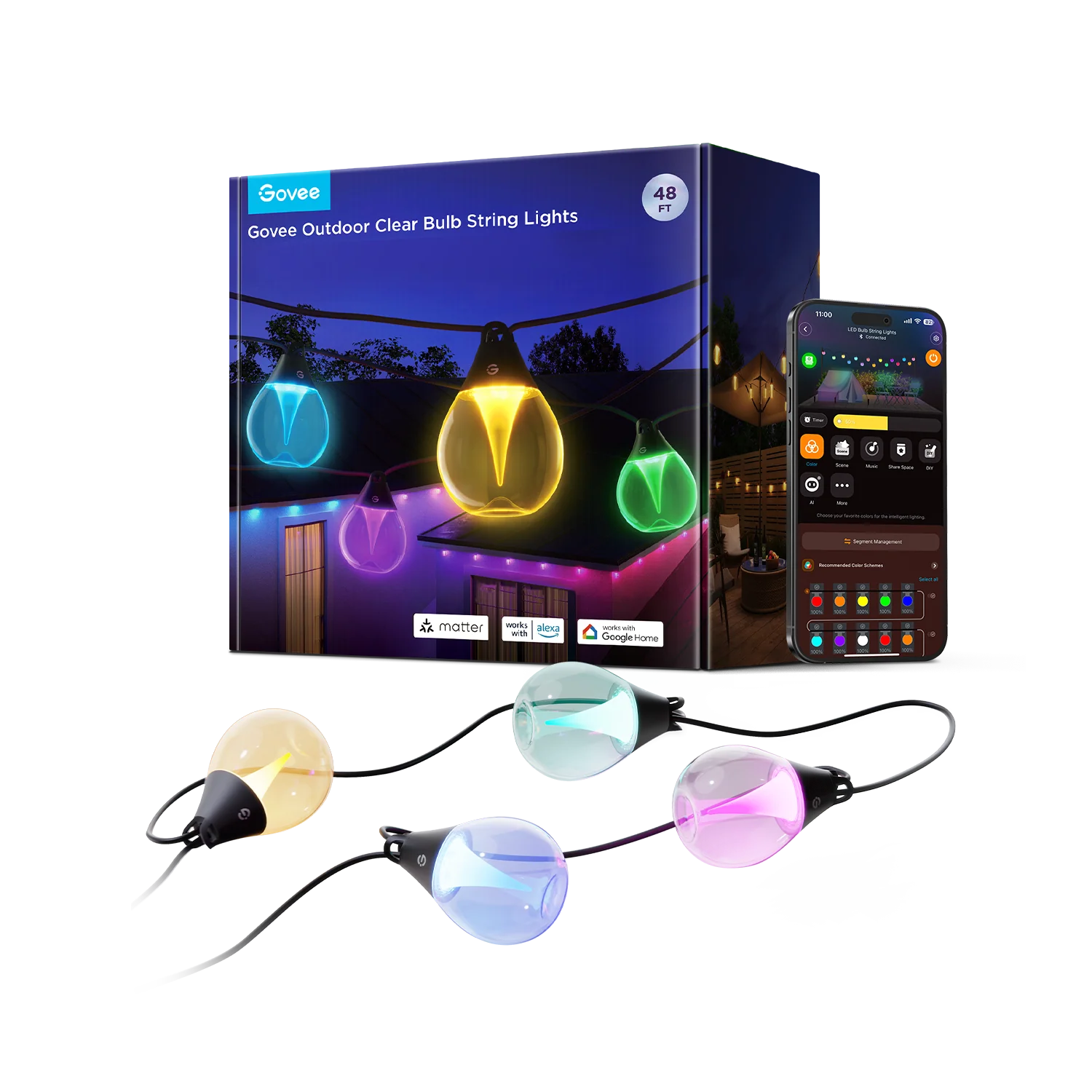 Refurbished Govee Outdoor Clear Bulb String Lights - Image 10