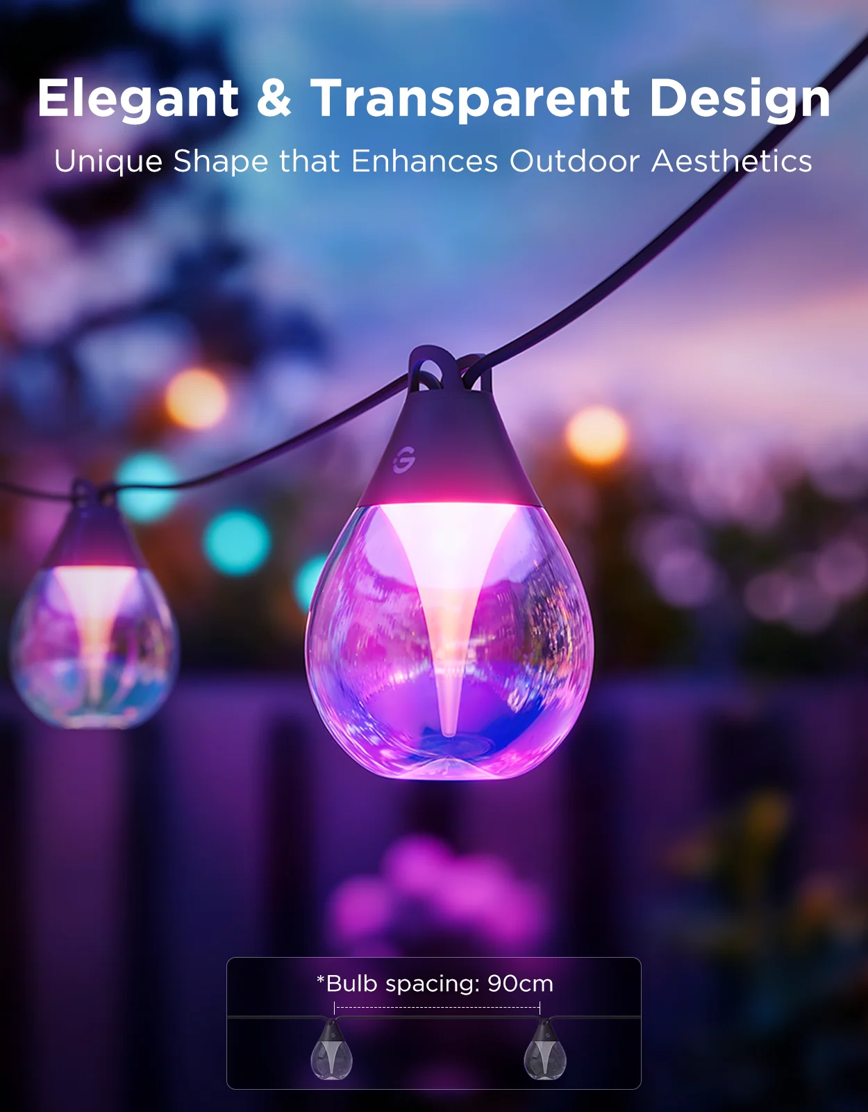 Refurbished Govee Outdoor Clear Bulb String Lights - Image 16