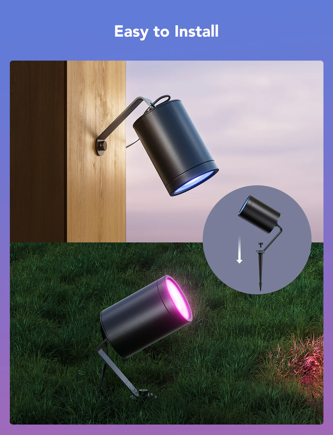 Refurbished Govee Outdoor Spot Lights - Image 6