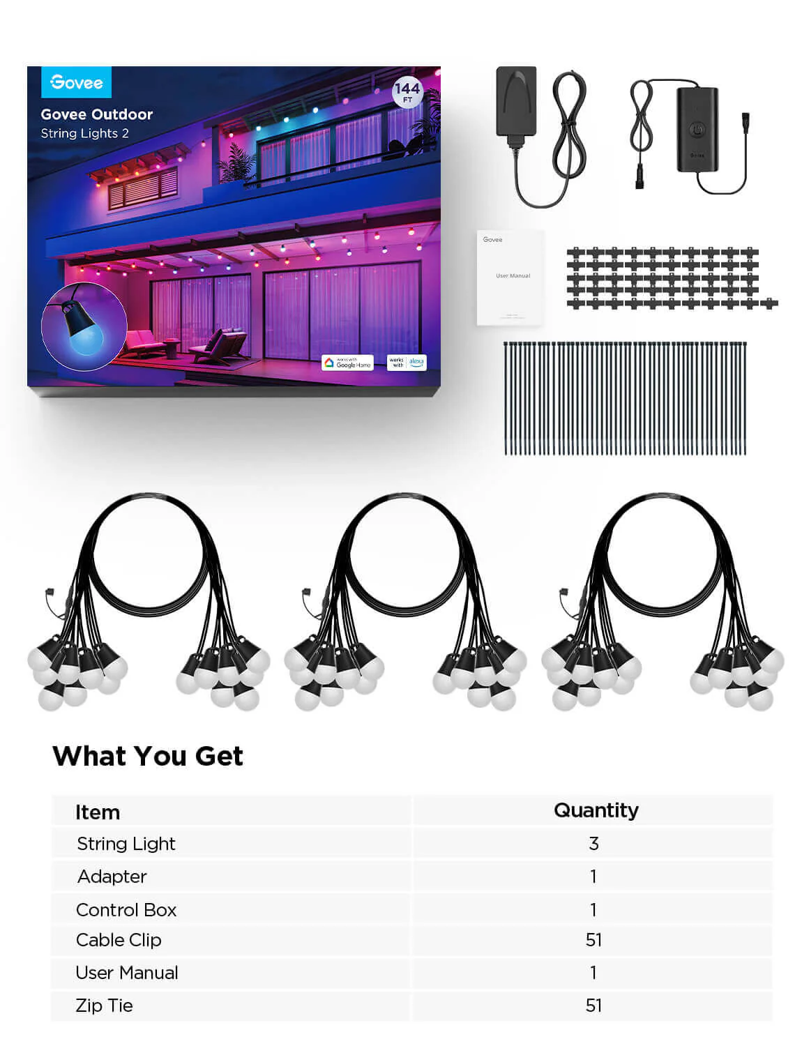 Refurbished Govee Outdoor String Lights 2 - Image 7