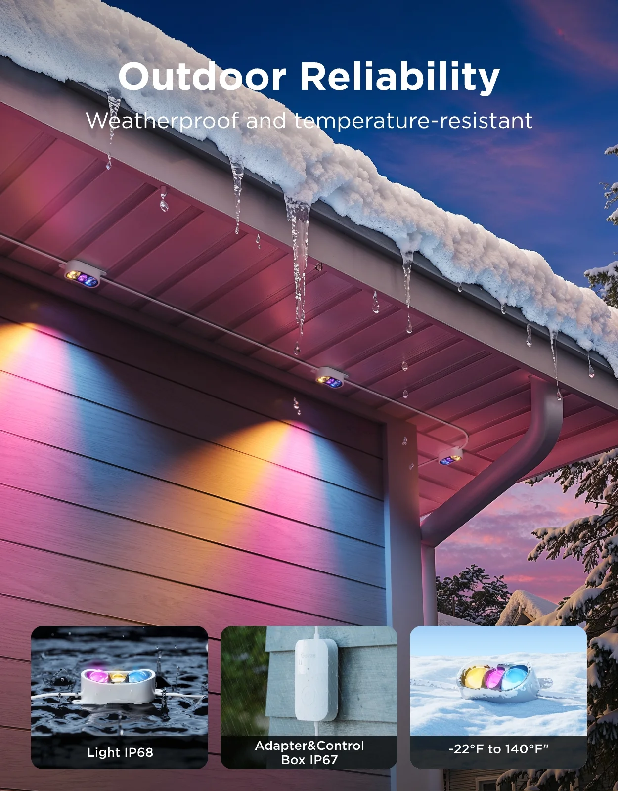 Refurbished Govee Permanent Outdoor Lights Prism - Image 22