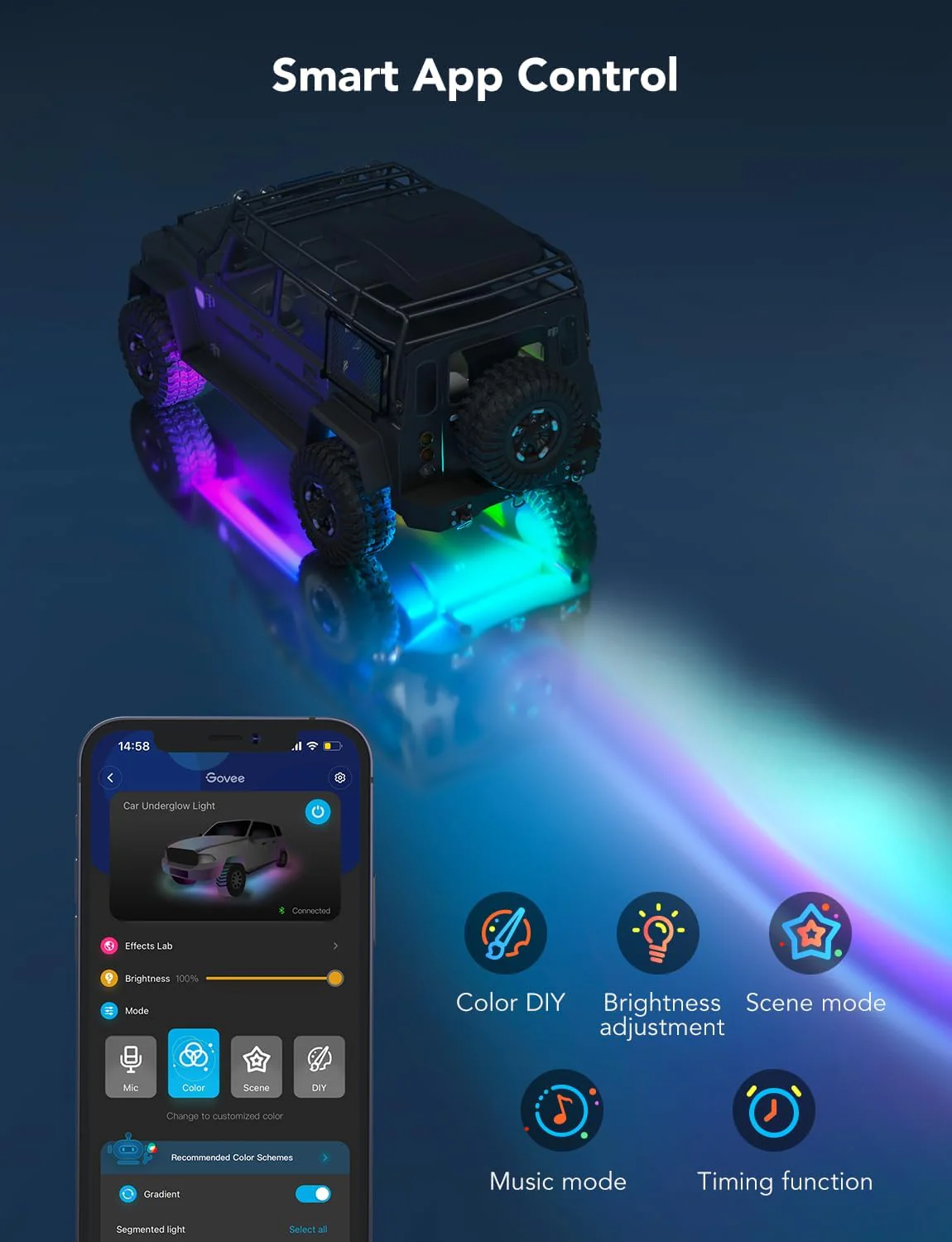 Refurbished Govee RGBIC Car Underglow Lights - Image 6