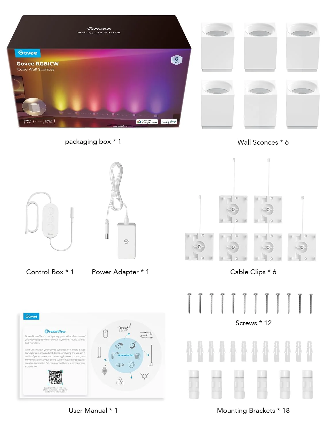 Govee RGBIC Cube Wall Sconces - Image 9