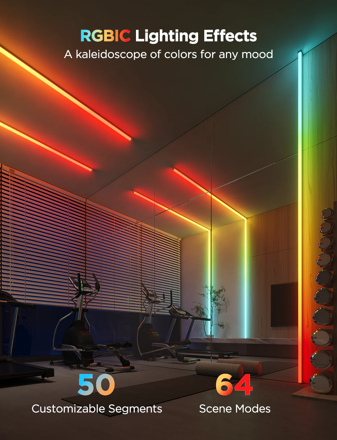 Refurbished Govee RGBIC LED Strip Lights with Covers - Image 3
