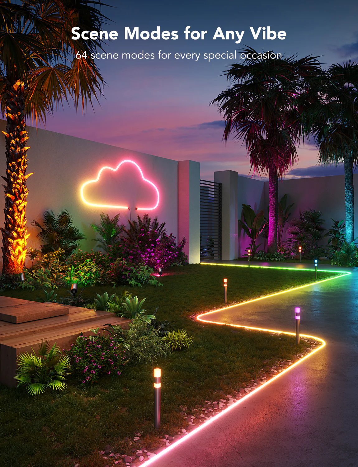 Refurbished Govee RGBIC Outdoor Neon Rope Light - Image 3