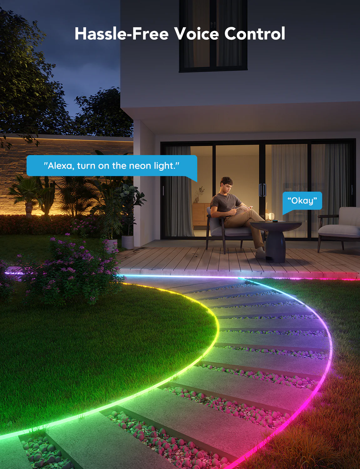 Refurbished Govee RGBIC Outdoor Neon Rope Light - Image 6