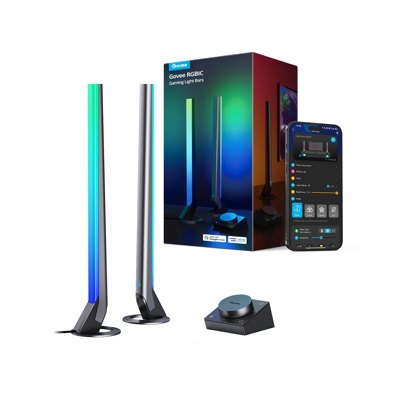 Refurbished Govee RGBIC Wi-Fi Gaming Light Bars with Smart Controller - Image 18