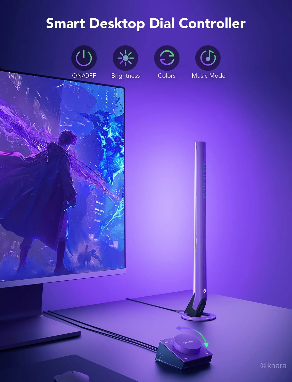 Refurbished Govee RGBIC Wi-Fi Gaming Light Bars with Smart Controller - Image 3