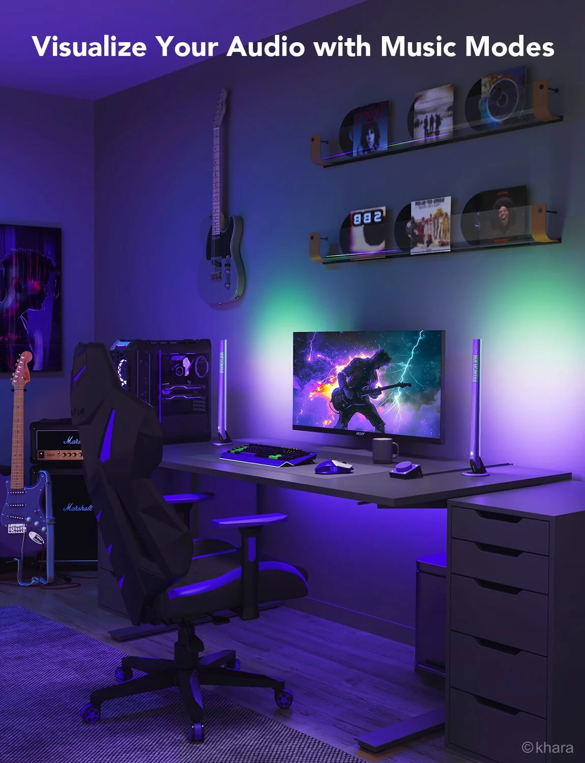 Refurbished Govee RGBIC Wi-Fi Gaming Light Bars with Smart Controller - Image 5