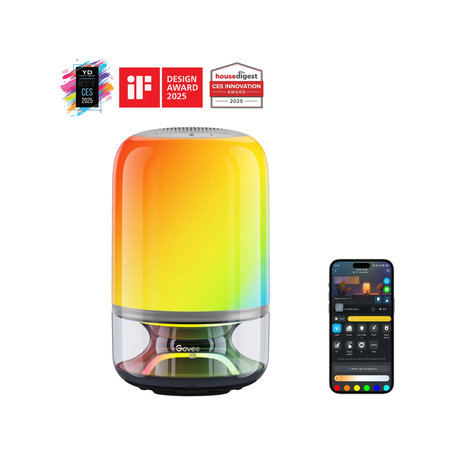 Refurbished Govee Table Lamp 2 Pro x Sound by JBL