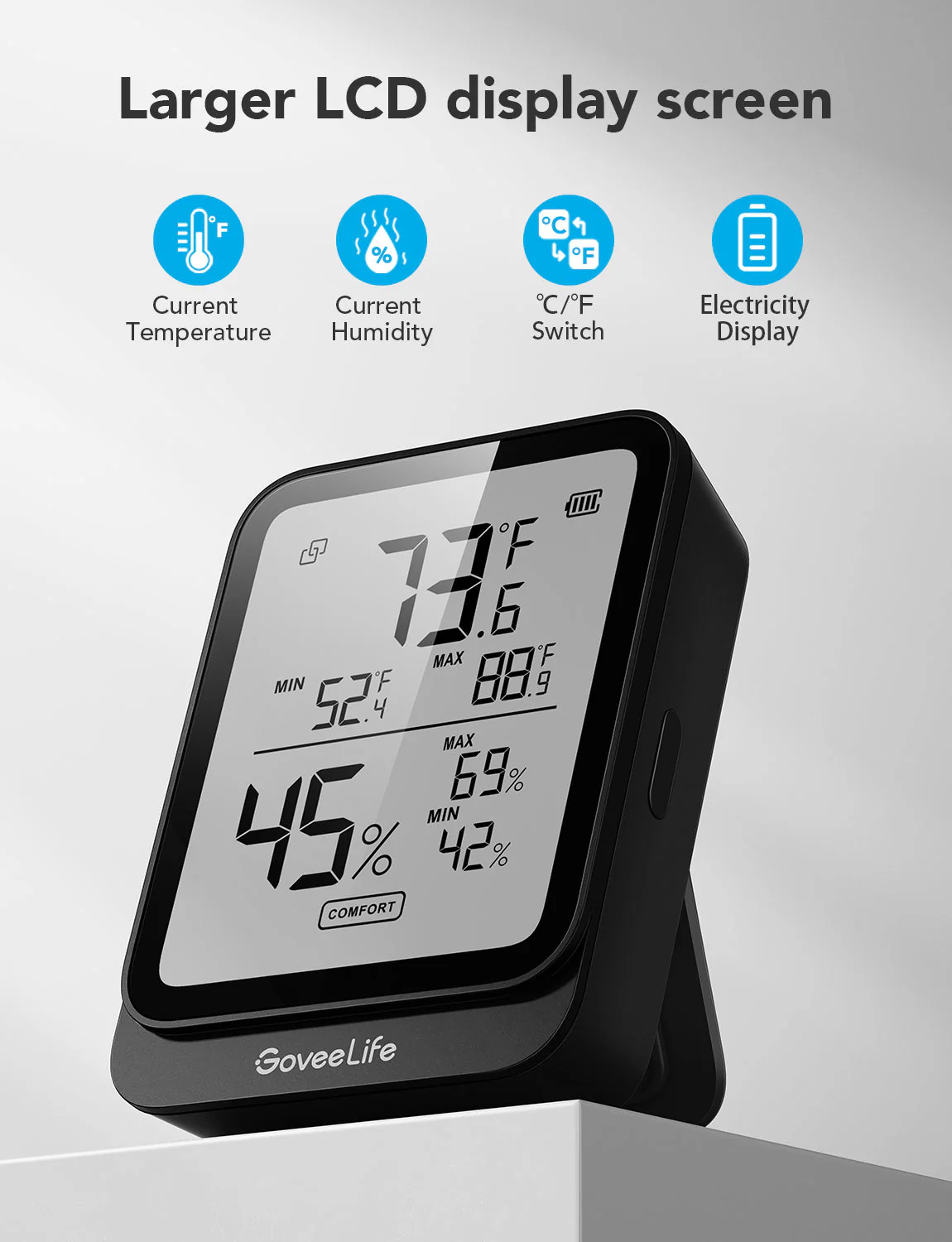 Refurbished GoveeLife Bluetooth Hygrometer Thermometer H5104 - Image 16