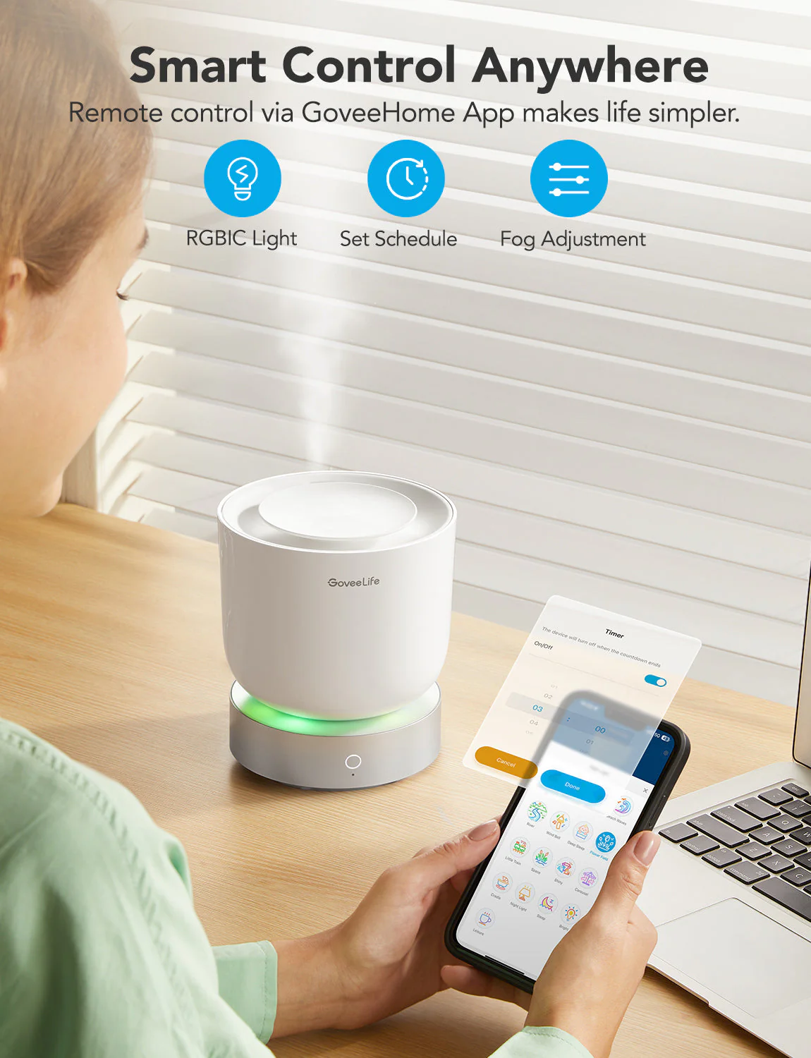 Refurbished GoveeLife Smart Essential Oil Diffuser - Image 13