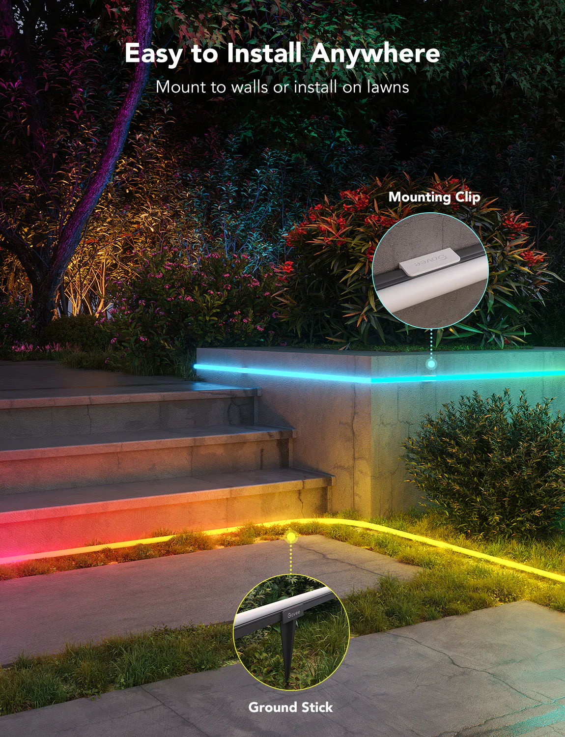 Govee RGBIC Outdoor Neon Rope Light - Image 7